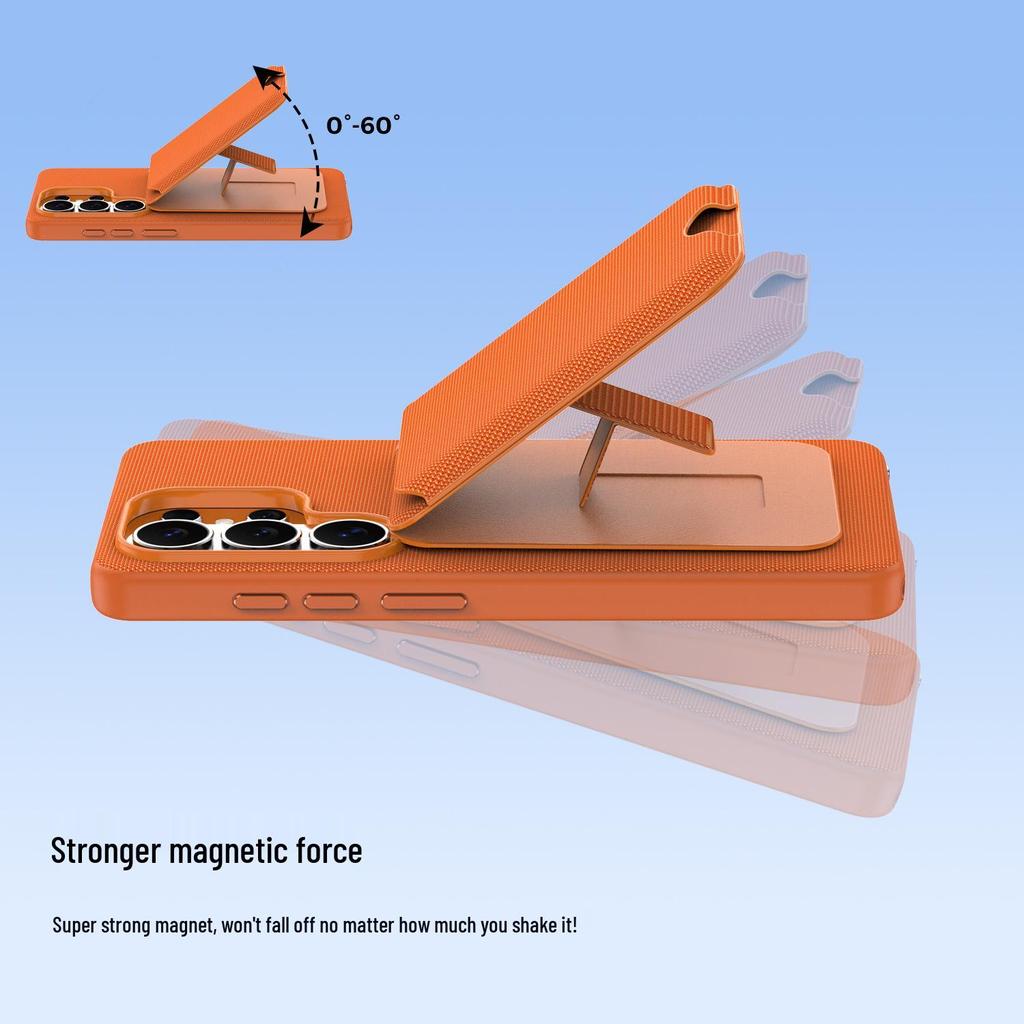 Compatible Samsung S26ULTRA Tech Fabric Phone Case with Magnetic Stand & Card Holder, Personalized for S25U - New Protective Case.