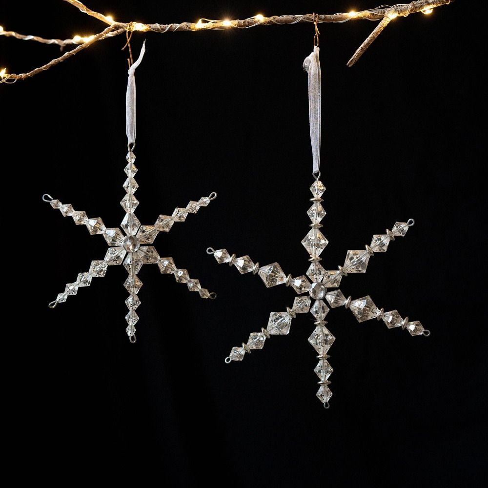 New Acrylic Acrylic Pendant Ornaments Transparent DIY Decor Christmas Tree Decor Snowflake Icicle Home Decor