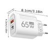 Total 65W GaN USB Charger Fast Charging EU/US Plug Phone Charge Adapter For IPhone Xiaomi Samsung Type C PD Wall Charger