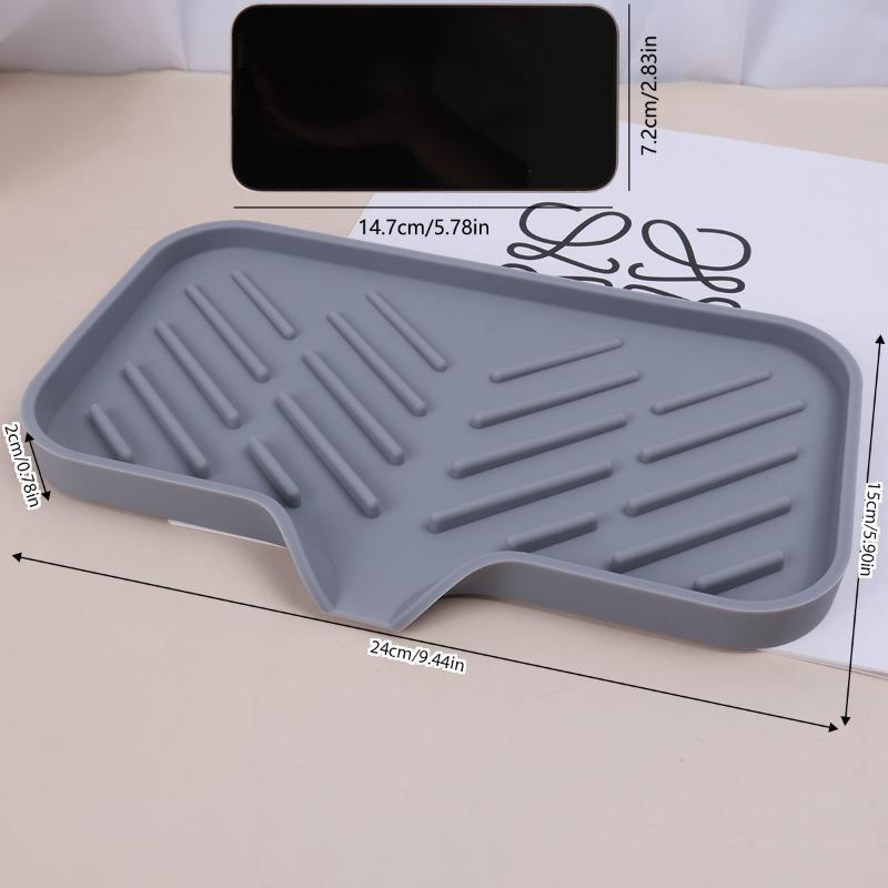 

Силиконовый поддон для кухонной мойки, губка для дозатора мыла, подставка для слива, коврик для сушки раковины, подставка для хранения на столешнице, подставка для смесителя