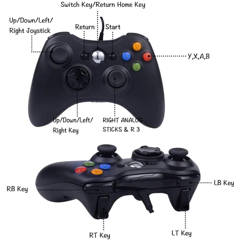 USB Wired Controller For Xbox 360 Controller USB Wired Controller PC Handheld Joystick Game Gamepad For Windows PC Games