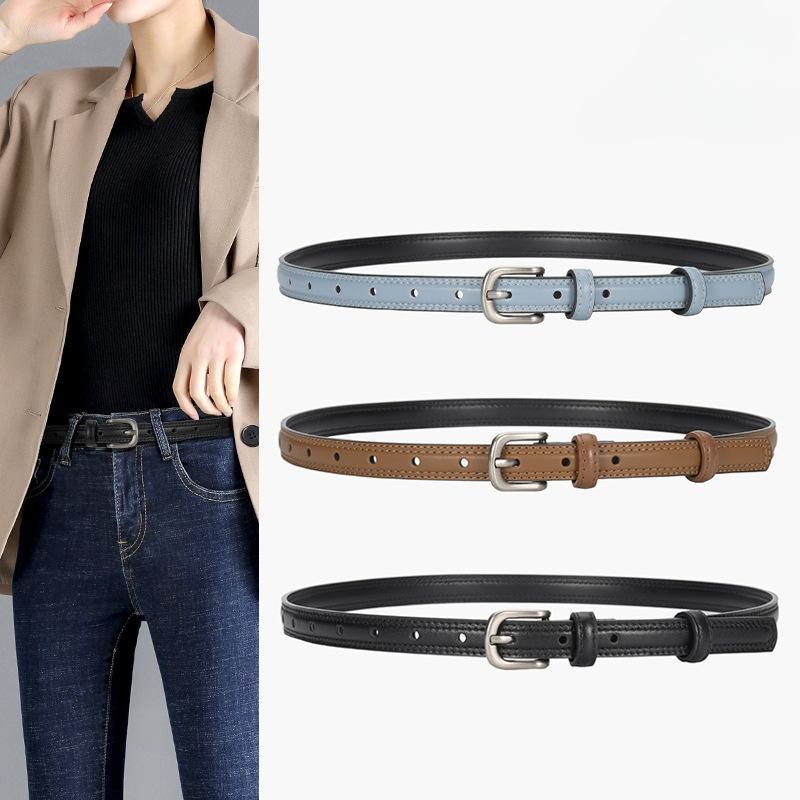 

Leather Ladies Small Belt Jeans Fashion Versatile Belt Fine Decoration 105cm
