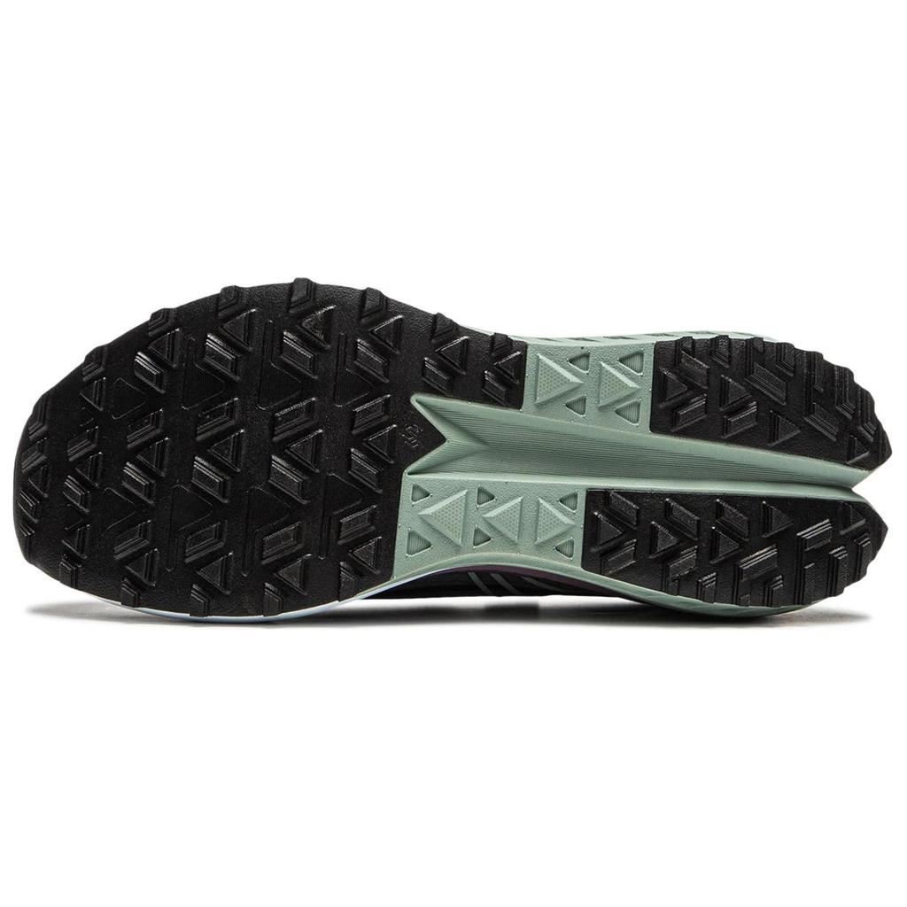 New LiNing Dilu Cushioning Wear Resistant Slip Resistant Rebound Low Top Trail Running Running Shoes Men's Gray Green ARNU007-2