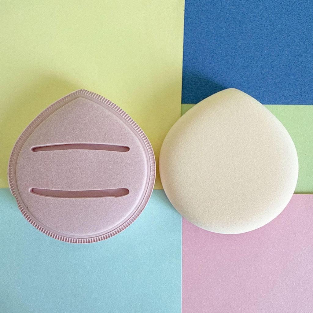 Macaron Soft Marshmallow Powder Puff - Large Water Drop, Non-Absorbent, Dual-Use for Wet & Dry Foundation.