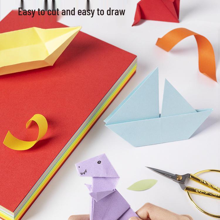 A4 Assorted Color Thickened Origami Paper 80g/120g/150g - Pink, Red, Blue