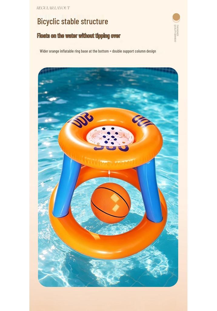 Inflatable Water Basketball Hoop for Kids - Parent-Child Play Toy Set