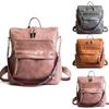 Stylish Women's Backpack In Soft Pu Leather For School And Travel With Adjustable Straps