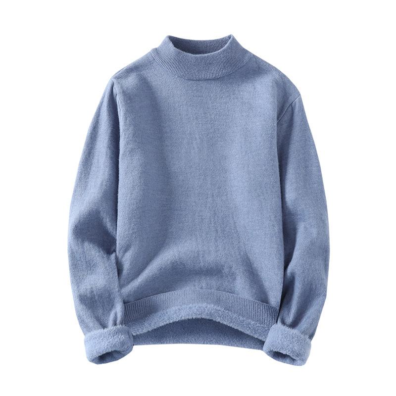 Podzimní a zimní nový pánský módní trend Jednoduchý all-in-one sametový plus svetr Ležérní spodní tričko