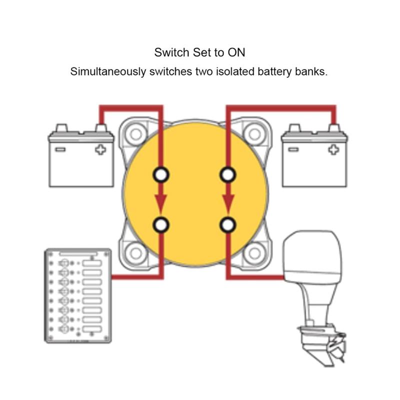 Power Switch For Marine Yacht RV 300A Black Car Battery Modified Switch With Screws