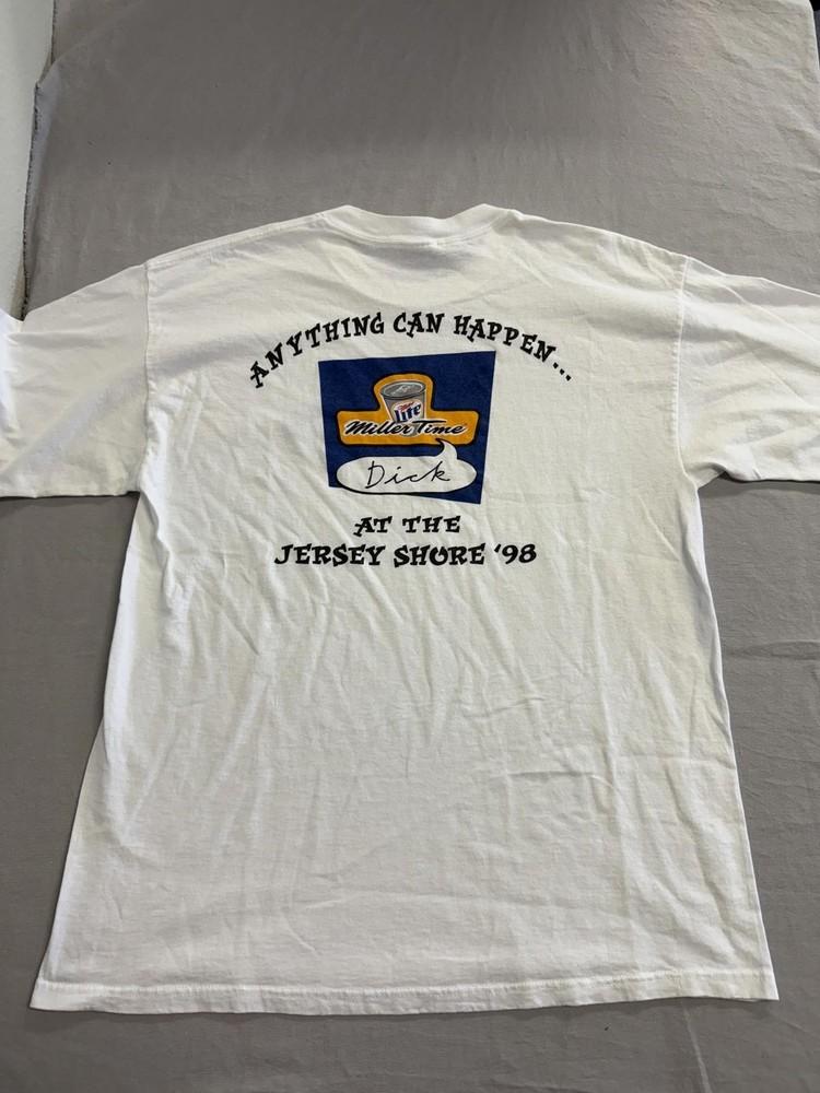Vintagae Beer Miller Time Dick T-shirt Jersey Shore 1998 XL Unisex T-Shirt M
