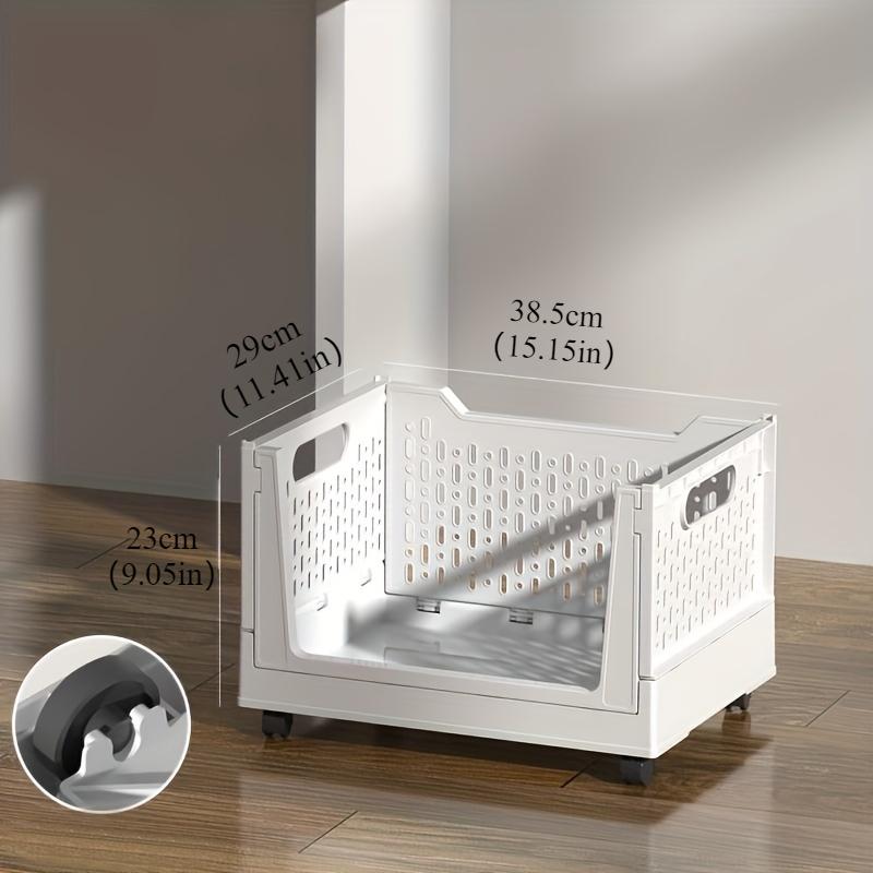 1шт настольный органайзер для файлов, корзина для хранения книг, складной органайзер под столом, органайзер для продуктов на колесиках, штабелируемая корзина для хранения белый