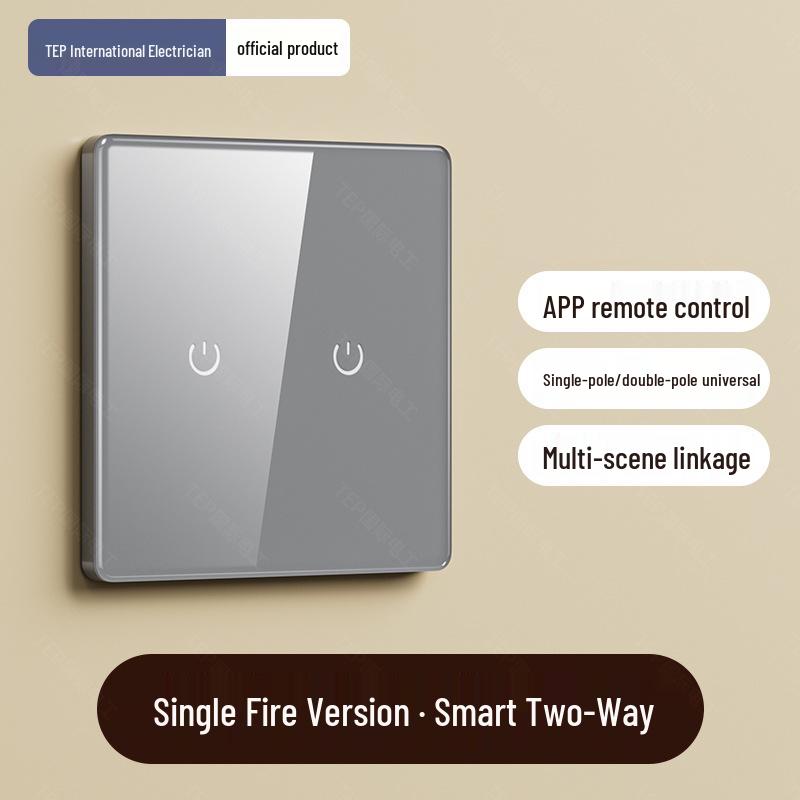 Mijia Smart Voice-Control Gray Glass Wireless Light Switch with Bluetooth