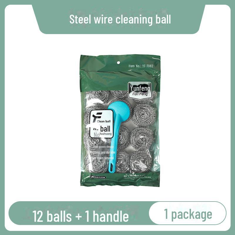 

Набор щеток из нержавеющей стали: Шарик для чистки кухонных кастрюль, 20 шт., с ручкой