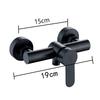 304 Stainless Steel Bathroom Shower Faucet Wall Mounted Triple Bathtub Faucet Hot and Cold Water Mixer Valve Nozzle Tap G1/2in