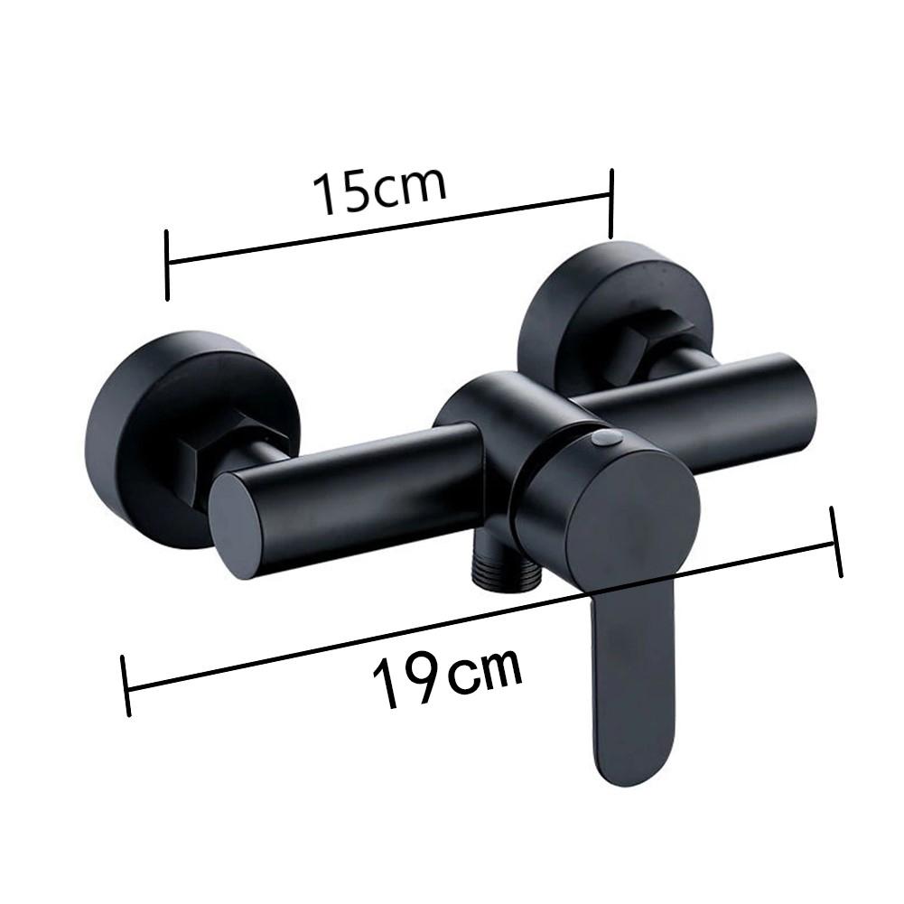 304 Stainless Steel Bathroom Shower Faucet Wall Mounted Triple Bathtub Faucet Hot and Cold Water Mixer Valve Nozzle Tap G1/2in