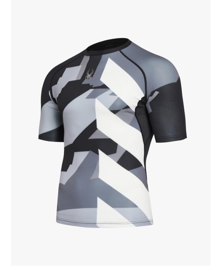 SPYDER Men'S Training Pro-Web Pattern Compression Short Sleeve Sphpcncs201Mblk