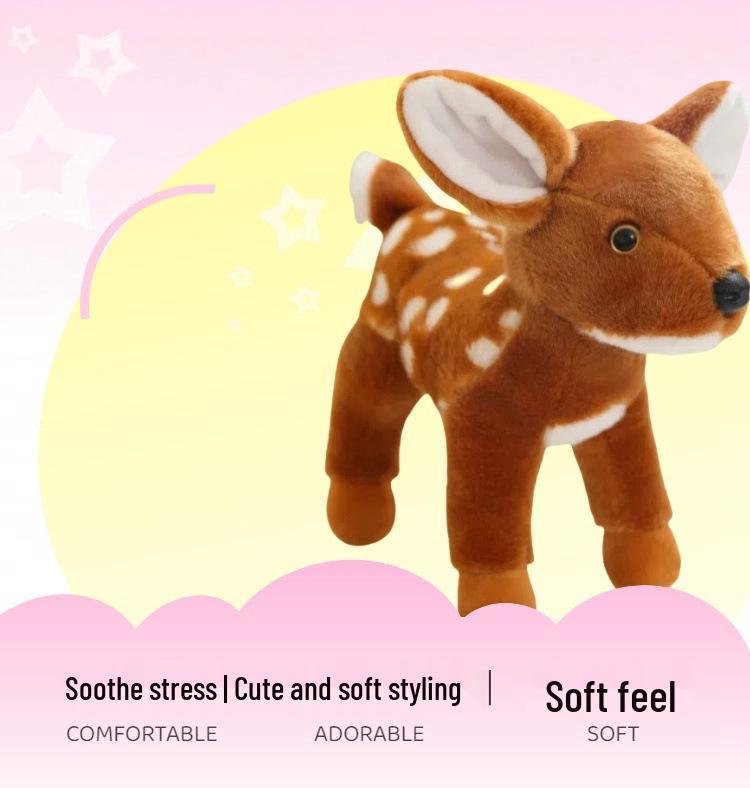 Crawl Simulation Plush Toy: Deer, Raccoon, Fox, Panda Animal Figures - Desk Companion & Ornament Gift