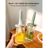 2 in 1 Silicone Dropper Measuring Oil Dispenser Bottle Glass Olive Oil Dispenser Bottle With Silicone Brush