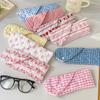 Fluffy Quilted Portable Glasses Case - Cute, Lightweight Myopia Flip Cover Dustproof Bag for Students