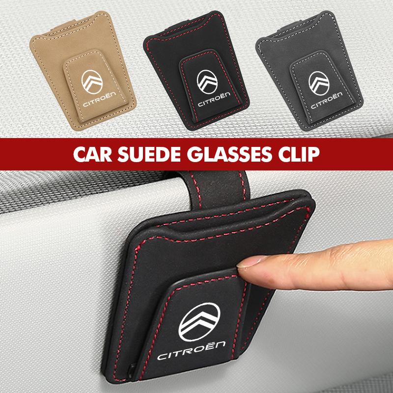 Car Sun Visor Glasses Clip Sunglasses Ticket Storage Holder For Citroen C5 C1 C2 C6 C4L DS3 DS4 DS5 C-Elysee Grand Berlingo and123