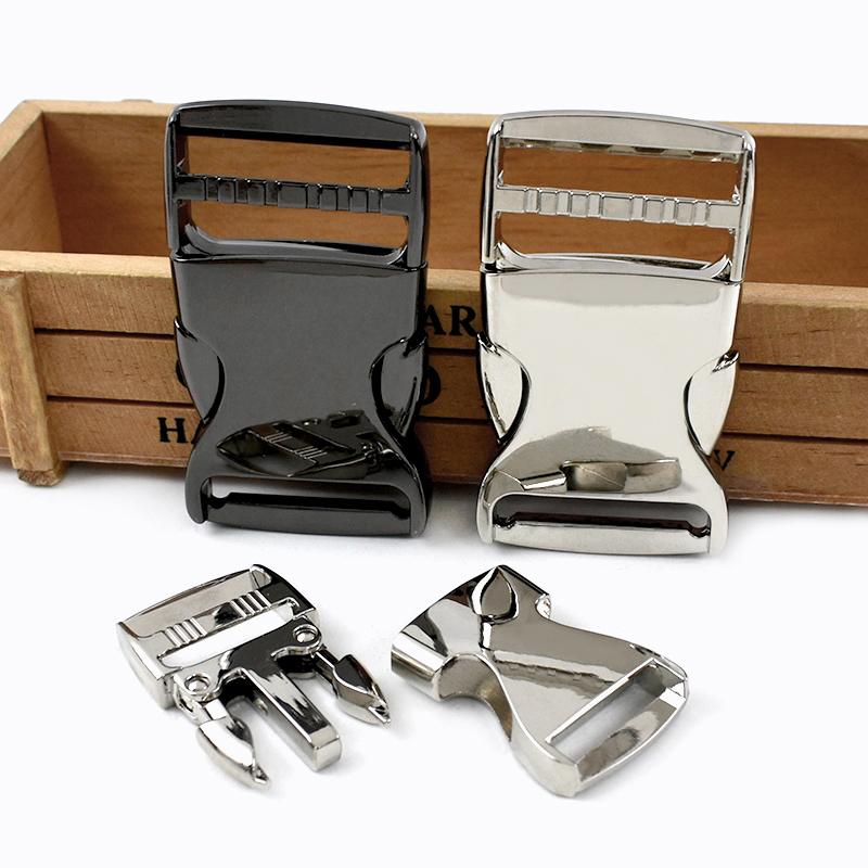 Meetee 2/5Pcs 20-38mm Metal Quick Release Buckle Backpack Side Clip Buckles Safety Webbing Adjustable Clasp Carabiner Accessory