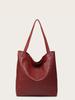 Women's Retro Waxed Leather Tote: Stylish, Soft, Large Capacity, One-Shoulder Handbag with Pockets