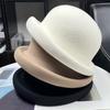 Hat Muse Autumn and Winter Wool Styling Dome Curled Top Hat Japanese Casual Versatile Beret Thermal Basin Hat