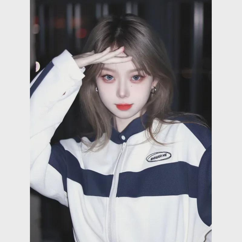 2023 Damen Baseballjacke im amerikanischen Streetstyle: Modisches, lässiges, kurzes Frühlingsoberteil