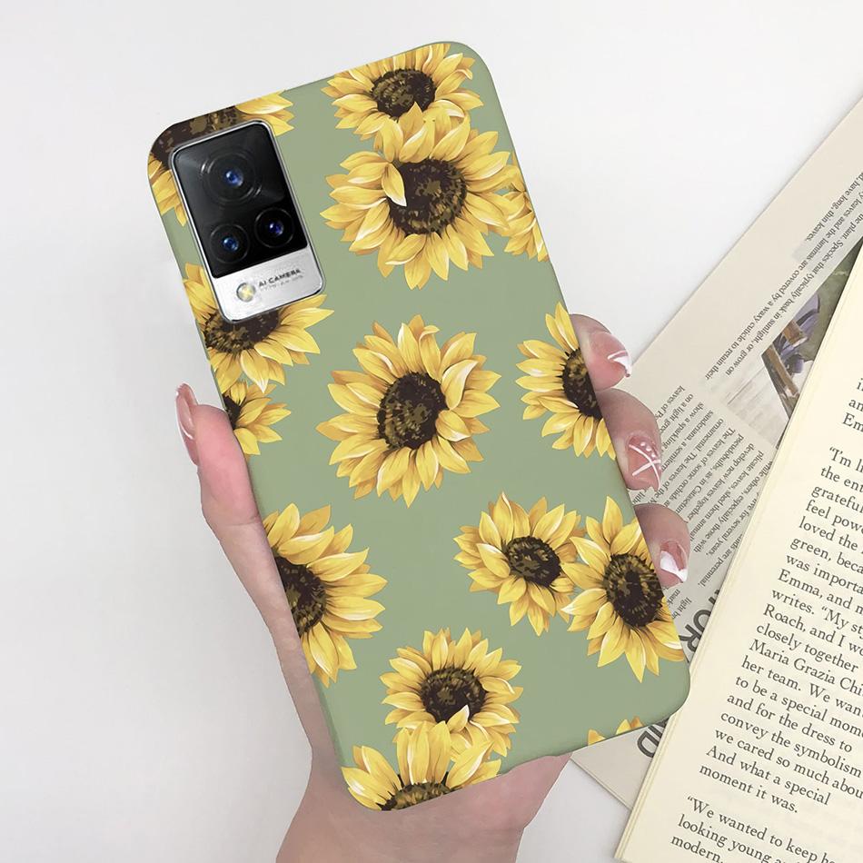 For Vivo V21 Case V2066 V2050 Soft Silicone Cute Painted Cover For Vivo V21E V 21 4g 5g Phone Cases Shockproof Bumper Slim Funda