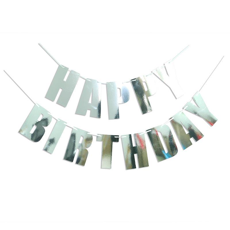 Creative Laser Glossy Birthday Banner Party Decoration