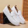 Casual Slip-On Men's Bean Oes Spring 2026 New Sle Comfortable Leather Sneakers Breathable Round Toe Flat Heel PU Lined