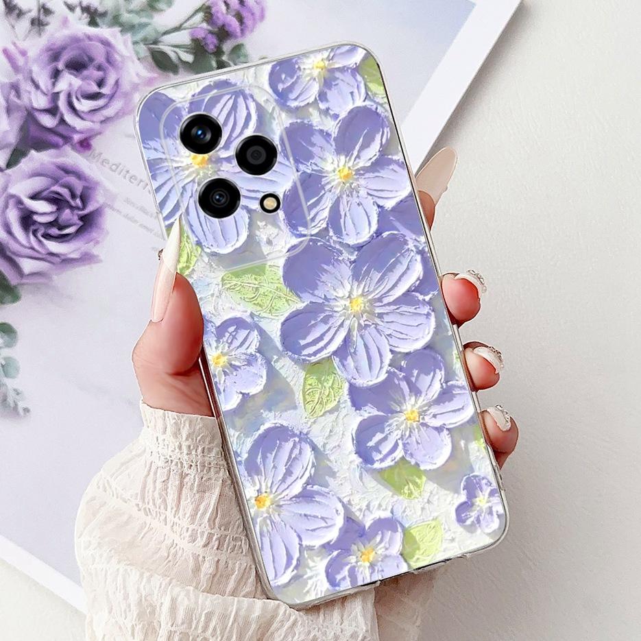 For Honor 200 Lite Case Cute Love Heart Butterfly Painted Cover Clear Silicone Phone Case For Honor 200 Lite 200Lite Soft Fundas