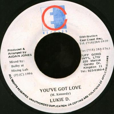 7inch Record LUKIE D - You've Got Love NONE East Coast Reco 1996 Jamaica Reggae, Ska & Dub Used