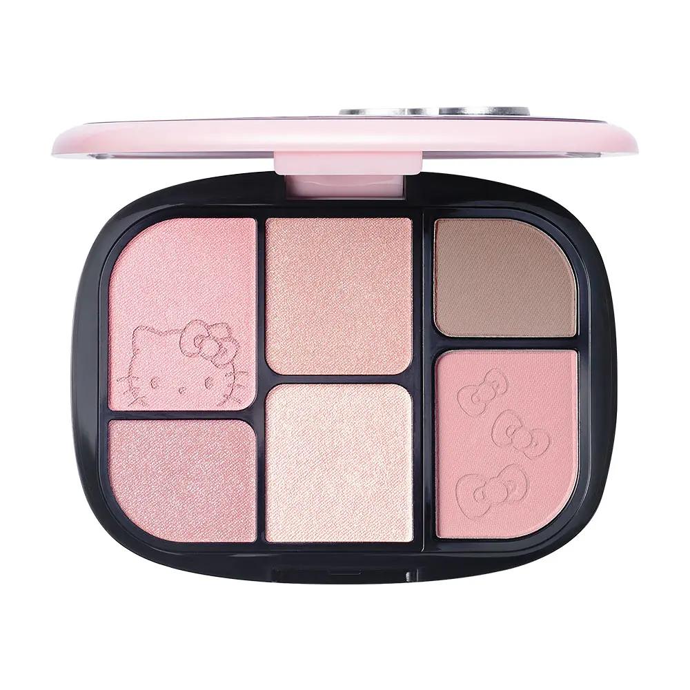 [Hello Kitty Черная версия] WAKEMAKE Мягкая полупрозрачная мультипалетка 13 Розовая ракушка 13 Pink Shell