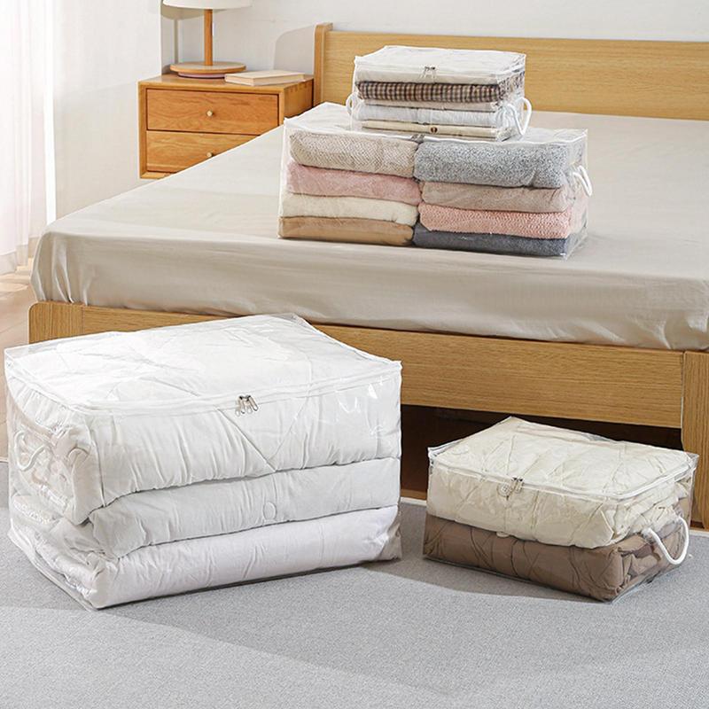Dust-proof Large Capacity Storage Bag Quilt & Clothes Organizer With Zipper And Handles For Closet Wardrobe Household accessory