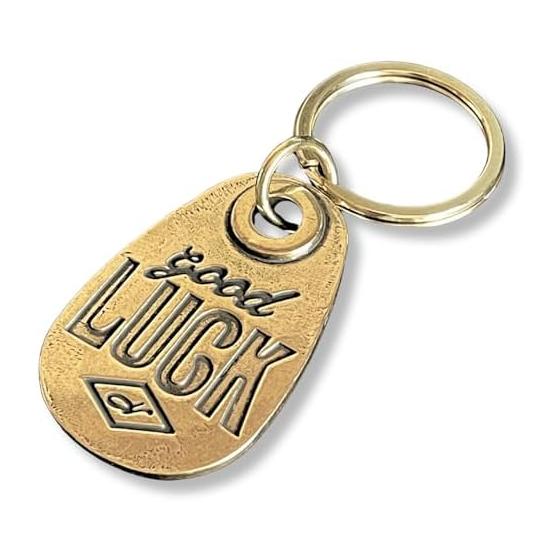 [Dea Bona] Keychain Key Ring Good Luck Large Size American American Casual Miscellaneous Goods Accessories Tag Luck Lucky Item Charm Brass GOOD LUCK