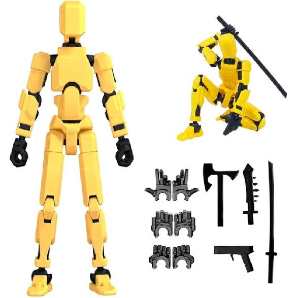 (Assembly Completed) Titan13 Action Figure Set,Upgrade Lucky Robot 13 Action Figure,3D Printed Multi-Jointed Movable,Nova 13 Action Figure for
