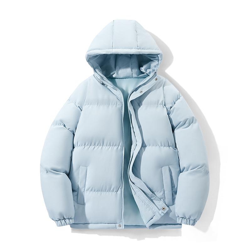 Herre Casual Bomullsjakke Hette Solid Farge Vinter Daglig