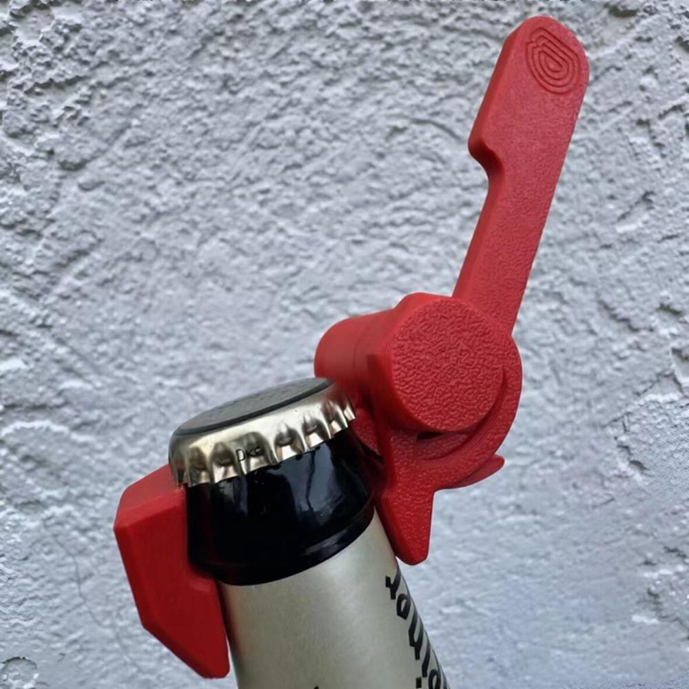 Creative 3D Printing Beer Bottle Opener Plastic Labor Saving Cap Corkscrew Portable Bartender Opener Picnic красный
