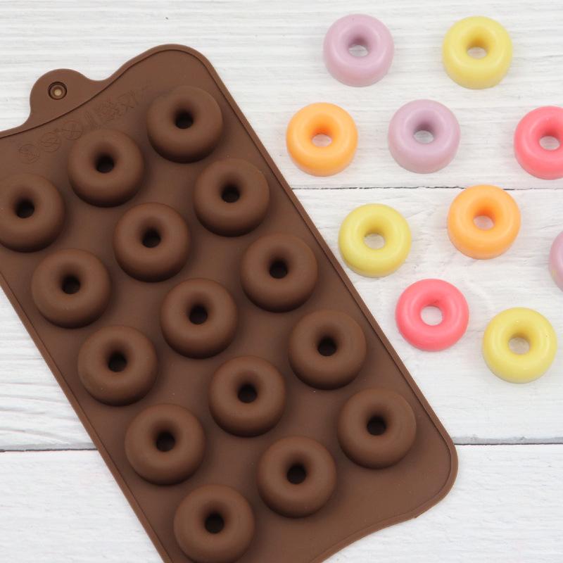Mini Stampi in Silicone per Ciambelle per Caramelle Gommose, Stampo per Cereali Fruit Loop, Teglie per Ciambelle ad Anello per Fare Cioccolato, Candele, Sapone, Cera Fusa