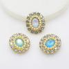 10Pcs Crystal Ivory Faux Pearl Rhinestone Buttons Wedding Decoration DIY Flatback Gold Clothing Scrapbooking Crafts Accessories