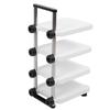 Multifunctional Pan Pot Rack 4 Tier Adjustable Pan Organzier Rack Space Saving Kitchen Storage