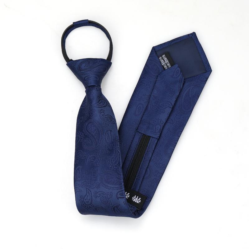 Black Zipper-Free Lazy Blue Men And Women Business Dress Interview To Work Groom Wedding Korean Version Narrow Tie
