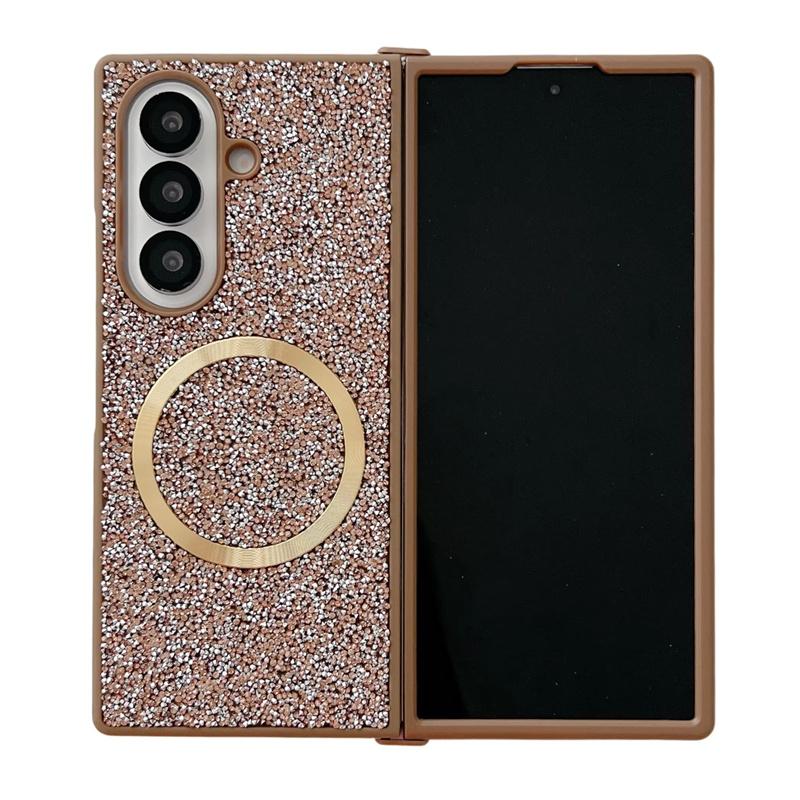Luxuriöse Magnetische Strass Diamant Handyhülle Für Samsung Galaxy Z Fold 7 6 5 4 3 5G Magsafe Die Glänzende Diamant Stoßfeste Abdeckung
