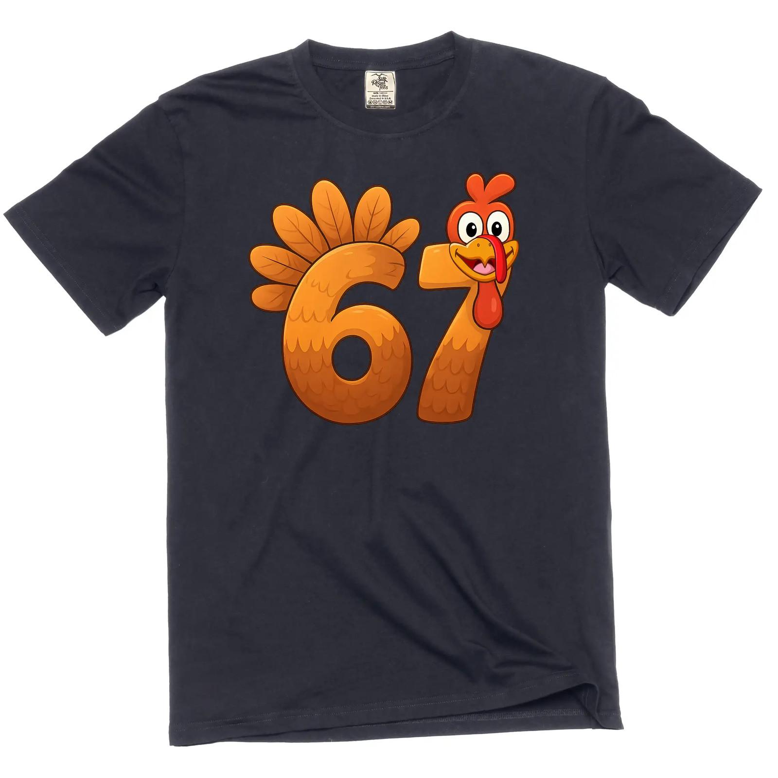Funny Thanksgiving Dinner 67 College meme six seven Turkey Tee shirt M