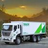 1:32 Transport de Conteneurs Alliage Miniature Camion Modèle Moulé sous Pression Métal Modèle Réduit Voiture SonLumière Collection Jouet Voiture Enfant Cadeau