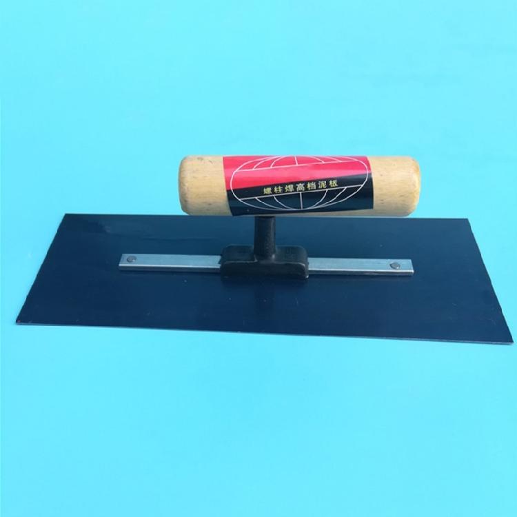 Durable Plastering Trowel Blue Carbon Steel Wood Handle 24x10cm/9.45x3.94'' Tool
