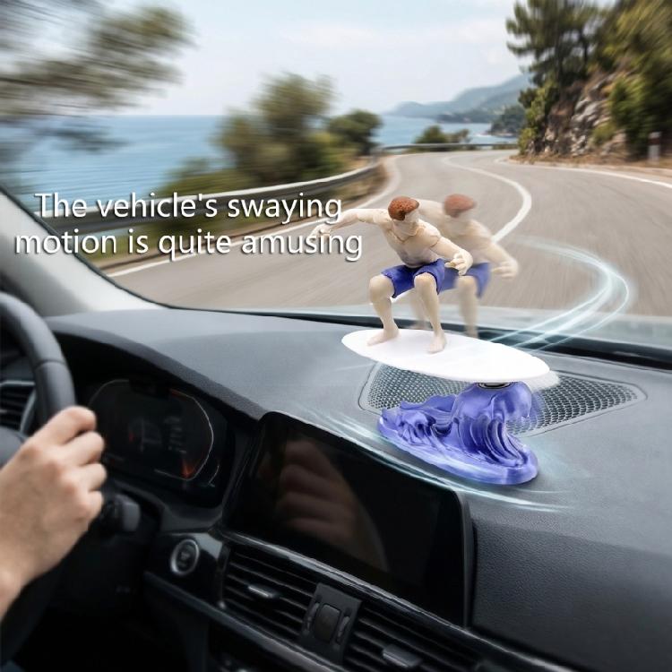 Realistic 3D Printed Inertial Surfing Athlete Sculpture Dashboard Decoration Perfect For Car Enthusiasts And Home Display
