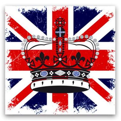 [M5304] - Canvas 'So British' Crown (40x40 Cm)