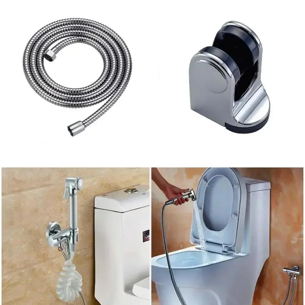 Bathroom Toilet Shower Head Self Handheld Toilet Bidets Sprayer Set Wall Bracket Hand Bidet Faucet Cleaning